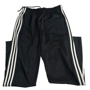 Adidas track pants black mens Medium sweat 6934